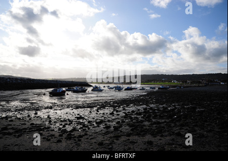 Ausblicke über die Bucht auf Rhos auf Meer Stockfoto