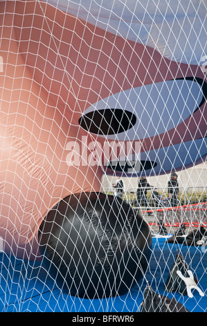 Mickey-Mouse Ballon gesprengt wird, für die 2009 Macy's Thanksgiving Day Parade Stockfoto