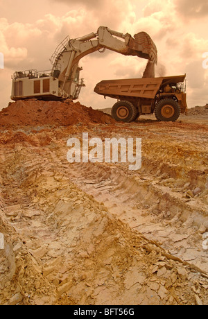 Tagebau Bergbau, Ghana, Afrika Stockfoto