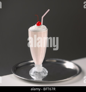 Erdbeer-Milchshake Stockfoto