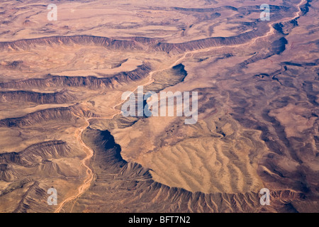 Luftaufnahme der Wüste außerhalb von Las Vegas, Nevada, USA Stockfoto