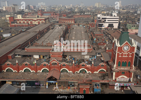 Luftbild des neuen Marktes, Kolkata, Westbengalen, Indien Stockfoto