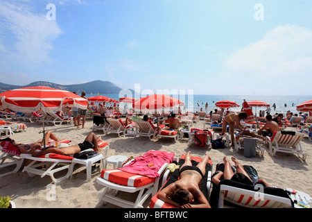 Der Strand von Saint-Cyr-Sur-Mer in der Nähe von Bandol Stockfoto