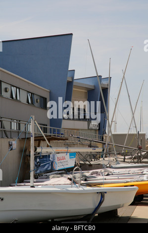 Weymouth und Portland National Sailing Academy Austragungsort für die Olympischen Spiele 2012 in London-Segel-Events Dorset England UK Stockfoto