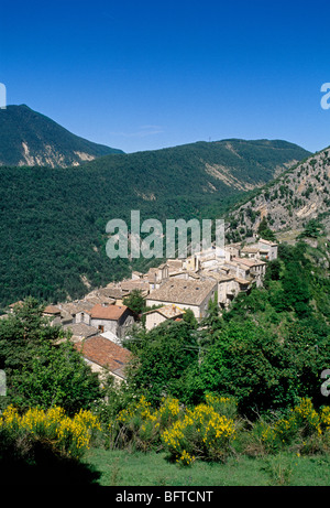 Die isolierten Dorf von La Croix Sur Roudoule im Hinterland des Departements Alpes-Maritimes Stockfoto