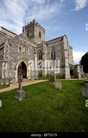 Kirche St. Johannes der Täufer, Bishopstone, Wiltshire Stockfoto