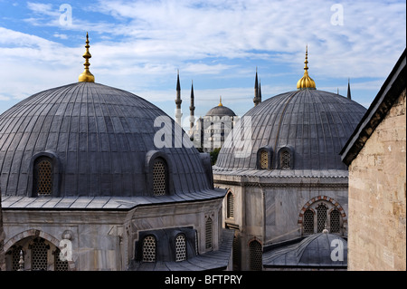 Blick von einem der oberen Fenster der Hagia Sophia Hagia Sophia die Kirche der Heiligen Weisheit in Istanbul Stockfoto