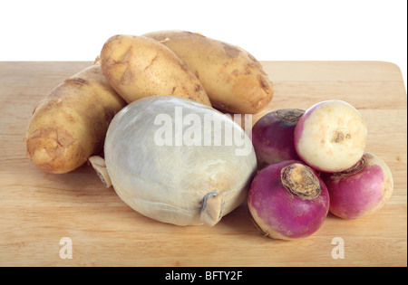 Traditionelle schottische Haggis, ein Schaf Magen, mit Kartoffeln und Rüben. Stockfoto