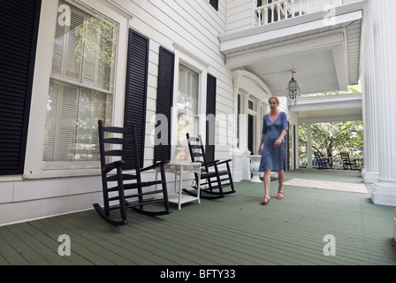 Veranda des südlichen Heimat, Moultrie, Georgia, USA Stockfoto