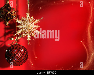 Schöne Weihnachten Dekoration künstlerischen Stillleben Hintergrund Stockfoto