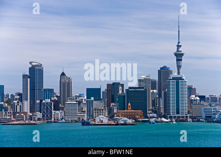 Auckland Skyline und Harbour, New Zealand. Stockfoto