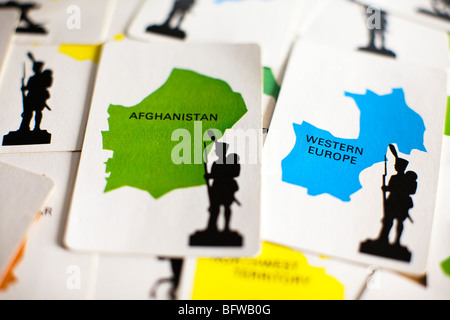 Die Afghanistan-Karte in das klassische Brettspiel "Risiko" Stockfoto