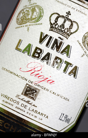 Rioja Rotwein vom Weingut Vina Labarta Vinedos de Labarta Cosecha 2008 Spanien Stockfoto