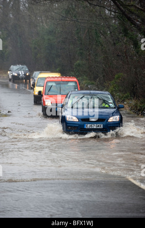 Straßen überflutet in Cumbria, November 2009 Stockfoto