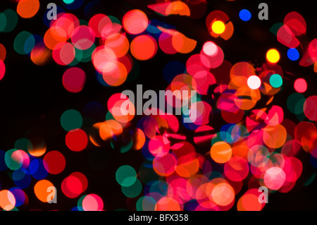 Weihnachten Licht abstrakt leuchtet mit leuchtenden Farben. Stockfoto