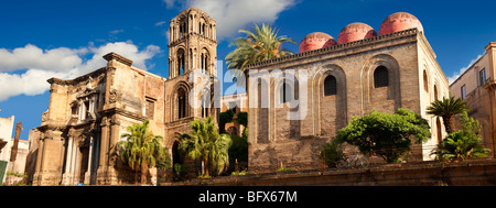 Cappella di San Cataldo, normannischen Stil Medievalo Kirche, Palermo, Sizilien Stockfoto