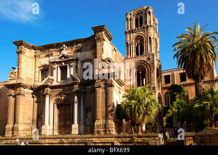 Kirche Santa Maria Dell'Ammiraglo, Palermo, Sizilien Stockfoto