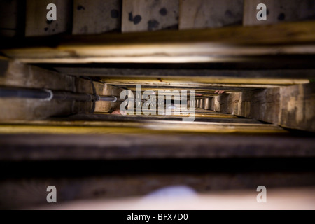 Die Treppe in der Daniłowicz-Welle in die Mine 378 Treppen. Wieliczka Salt Mine. In der Nähe von Krakau, Polen. Stockfoto