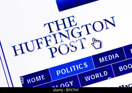 Screenshot von The Huffington Post - die amerikanische Nachrichten-Website und aggregierte Blog im Mai 2005 ins Leben gerufen. Nur zur redaktionellen Verwendung. Stockfoto