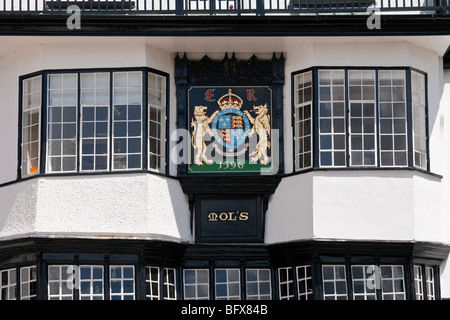 Molls altes Kaffeehaus in Exeter, Devon, England. Das Gebäude datiert 1596 ist in der Kathedrale in der Nähe von Exeter Stockfoto