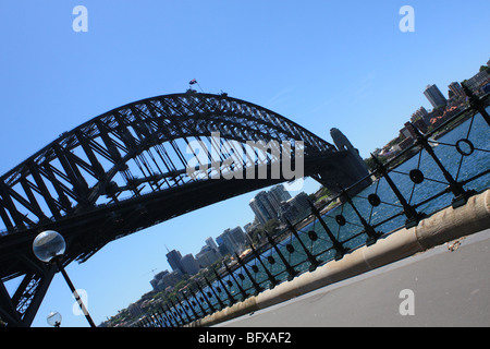 Blick auf die Sydney Harbour Bridge, Blick von Süden shore Sydney Australien Stockfoto