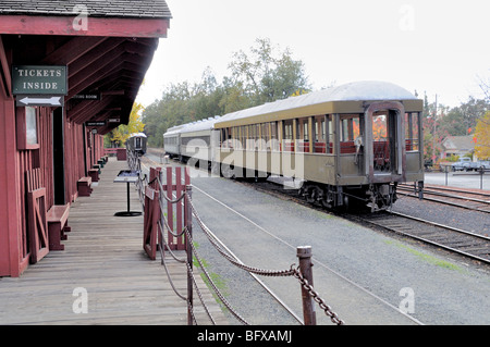 Einem verlassenen Bahnhof in der "gold Country" Kalifornien USA. Stockfoto