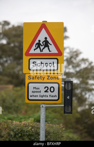 Schule Sicherheit Zone Zeichen Stockfoto