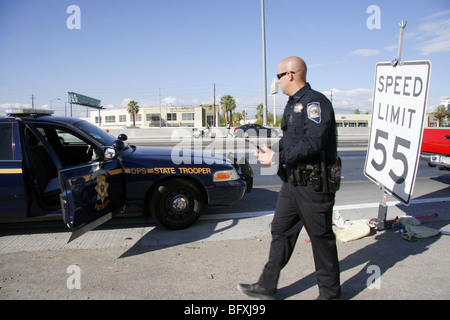 Las Vegas, Nevada Highway Patrol State Trooper. Stockfoto