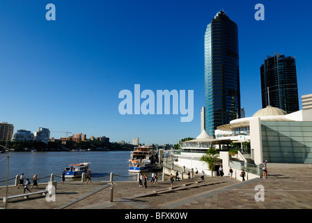 Eagle Street Pier am Brisbane River, Brisbane, Queensland, Australien Stockfoto