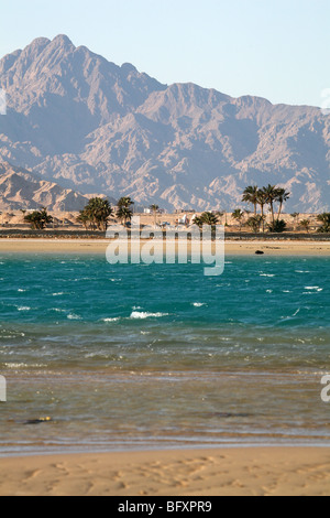 Strand, Rotes Meer. Ägypten, Dahab, Sinai-Halbinsel. Stockfoto