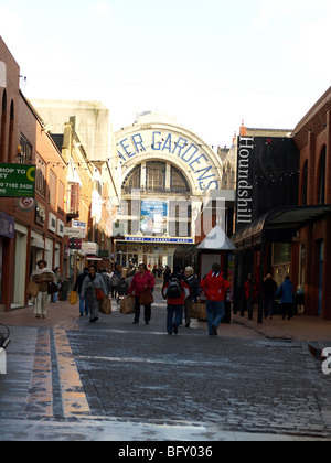 Der Eingang in den Wintergärten, Blackpool, England. Stockfoto