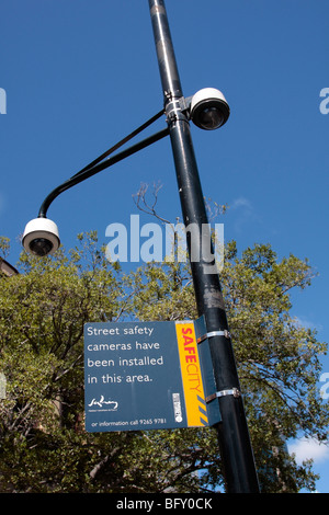 Straße Radarkameras installiert in den Rocks von Sydney New South Wales Australien Stockfoto