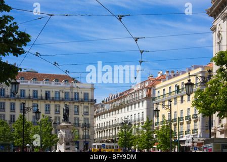 Placa Luis de Camoes von Largo Chiado, Lissabon, Portugal, Ostern 2009 Stockfoto