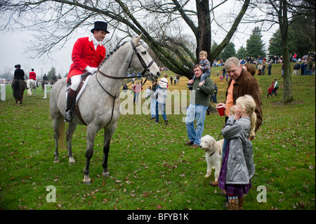 Fuchsjagd, Segen der Hunde, Elkridge Harford Hunt club Stockfoto