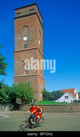 Alter Leuchtturm, Stadt Borkum, Insel Borkum, Ostfriesland, Niedersachsen, Norddeutschland Stockfoto