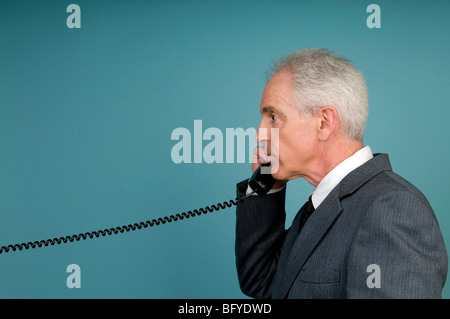 Geschäftsmann am Telefon sprechen Stockfoto