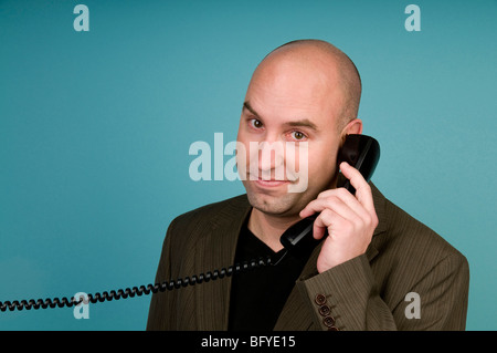 Geschäftsmann am Telefon sprechen Stockfoto