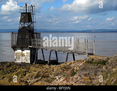 Battery Point Leuchtturm, Portishead, Somerset Stockfoto