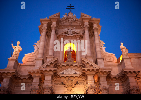 Der Barock Duomo (Kathedrale), Syrakus (Siracusa), Sizilien Stockfoto