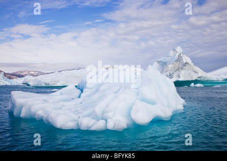 Eisberge im Sermilik Fjord, Ammassalik Bezirk, Ostgrönland, Grönland, Dänemark Stockfoto