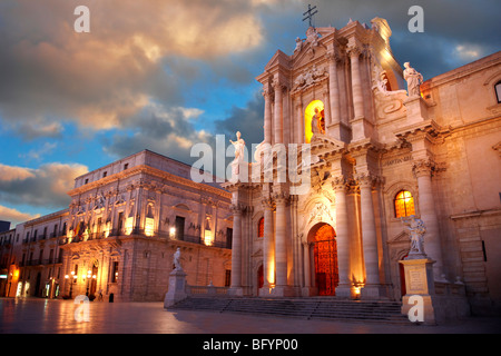 Der Barock Duomo (Kathedrale), Syrakus (Siracusa), Sizilien Stockfoto