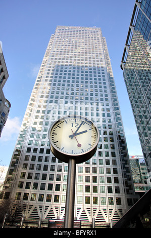 One Canada Square Building, Cabot Square, Canary Wharf, London, England, Vereinigtes Königreich Stockfoto