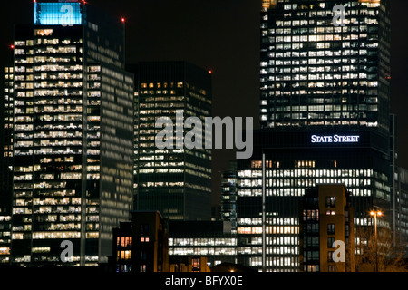 Canary Wharf Finanzviertel London England Stockfoto