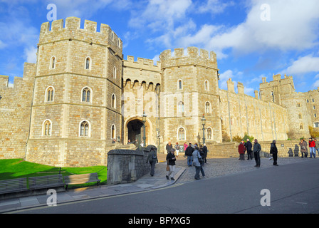 Eingang zum Schloss Windsor Stockfoto