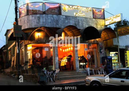 Coffee-Shop, Haile Selassie Street, Piazza Addis Abeba Äthiopien Stockfoto