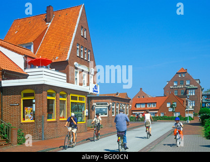 Zentrum der Insel Juist, Ostfriesland, Niedersachsen, Deutschland Stockfoto