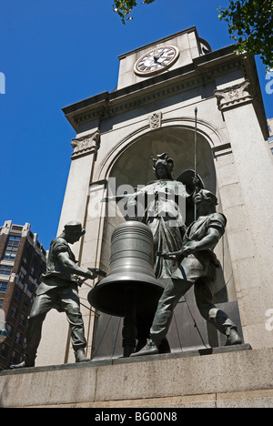 James Gordon Bennett Denkmal Bell, Herald Square, Manhattan, New York City, New York, USA Stockfoto