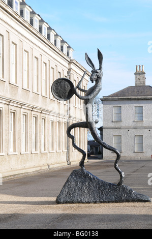 Der Trommler "von Barry Flanagan im Irish Museum of Modern Art. The Royal Hospital Kilmainham, Dublin, Irland Stockfoto