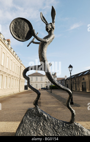 Der Trommler "von Barry Flanagan im Irish Museum of Modern Art. The Royal Hospital Kilmainham, Dublin, Irland Stockfoto