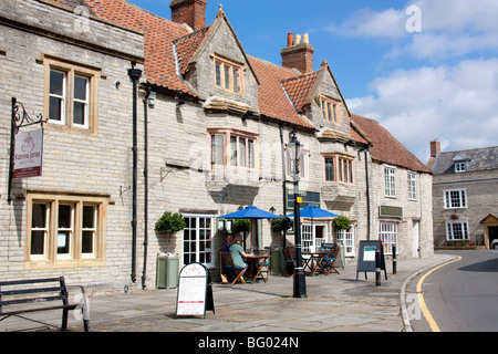 Straßenszene, Somerton, Somerset England Stockfoto